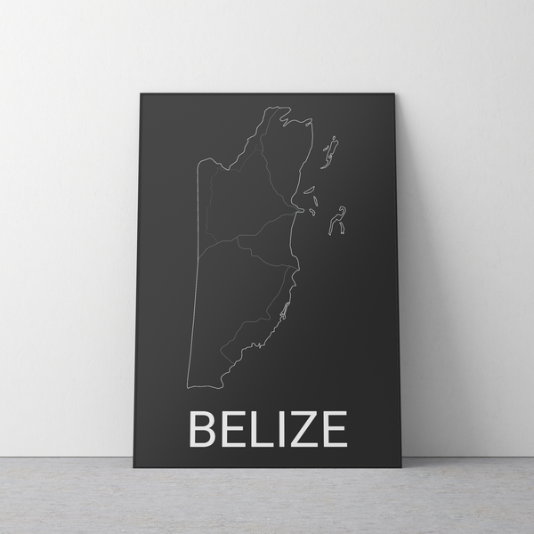 Belize Map Poster