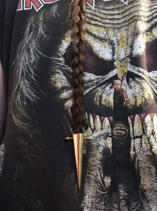 Stainless Steel Unicorn Hair Spike! Goth, Viking style hair jewelry for  braids or dreadlocks.