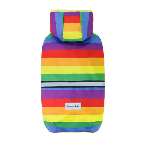 Rainbow Striped Dog Raincoats