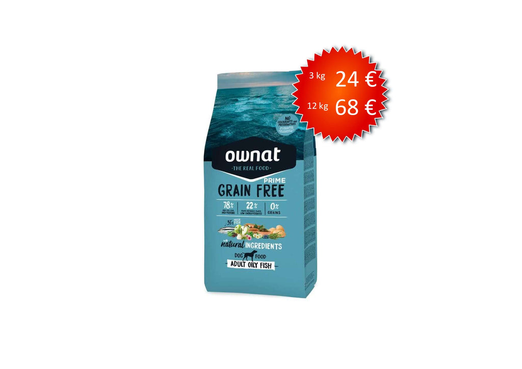 foto pienso Ownat grain free prime adult oily fish