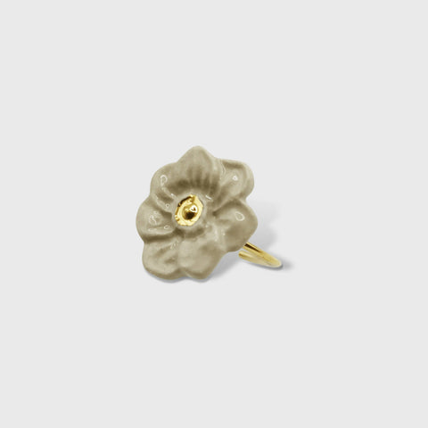 Bague fleur Anemone des bois blanc or pour femme