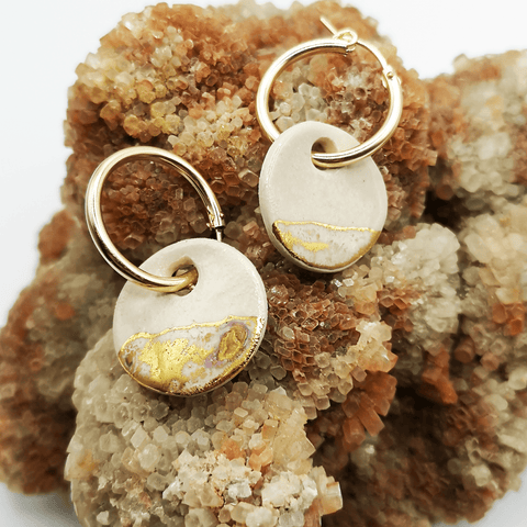 Boucles d'oreilles blanc or goldfilled idee cadeau grand mere