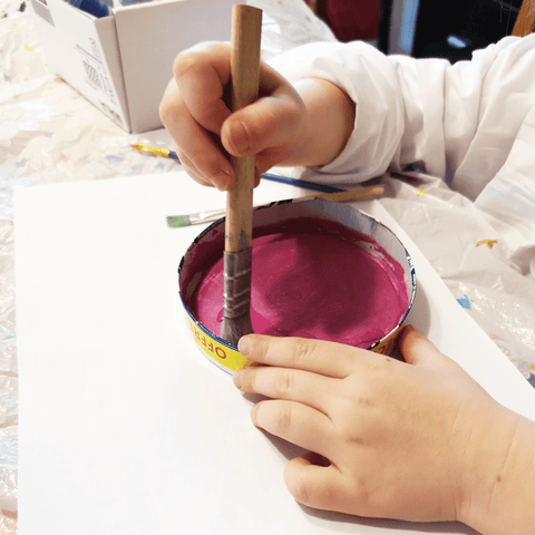 Peindre Enfant Activite DIY Famille Creative Rose