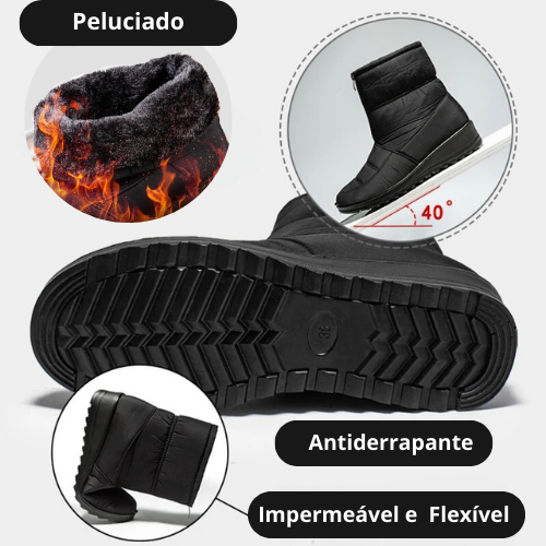 bota para neve peluciada