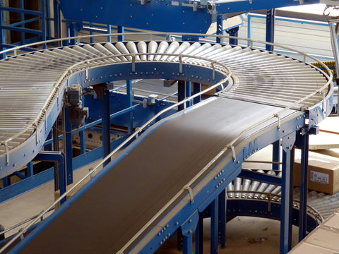 Modern Conveyor System Used in a Modern Warehouse