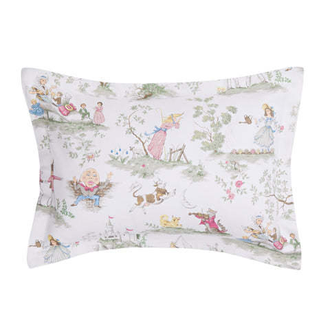 Nursery Rhyme Toile Baby Pillow Sham