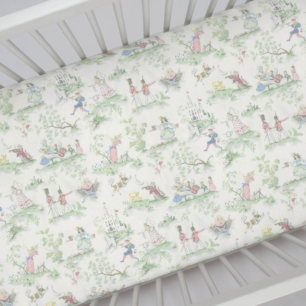 Nursery Rhyme Toile Fabric by the Yard - Free Shipping