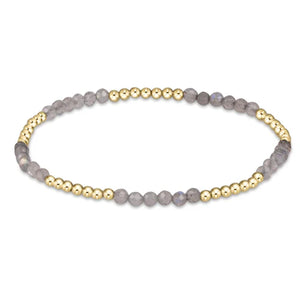 blissful pattern 2.5mm bead bracelet labradorite - pretty little things