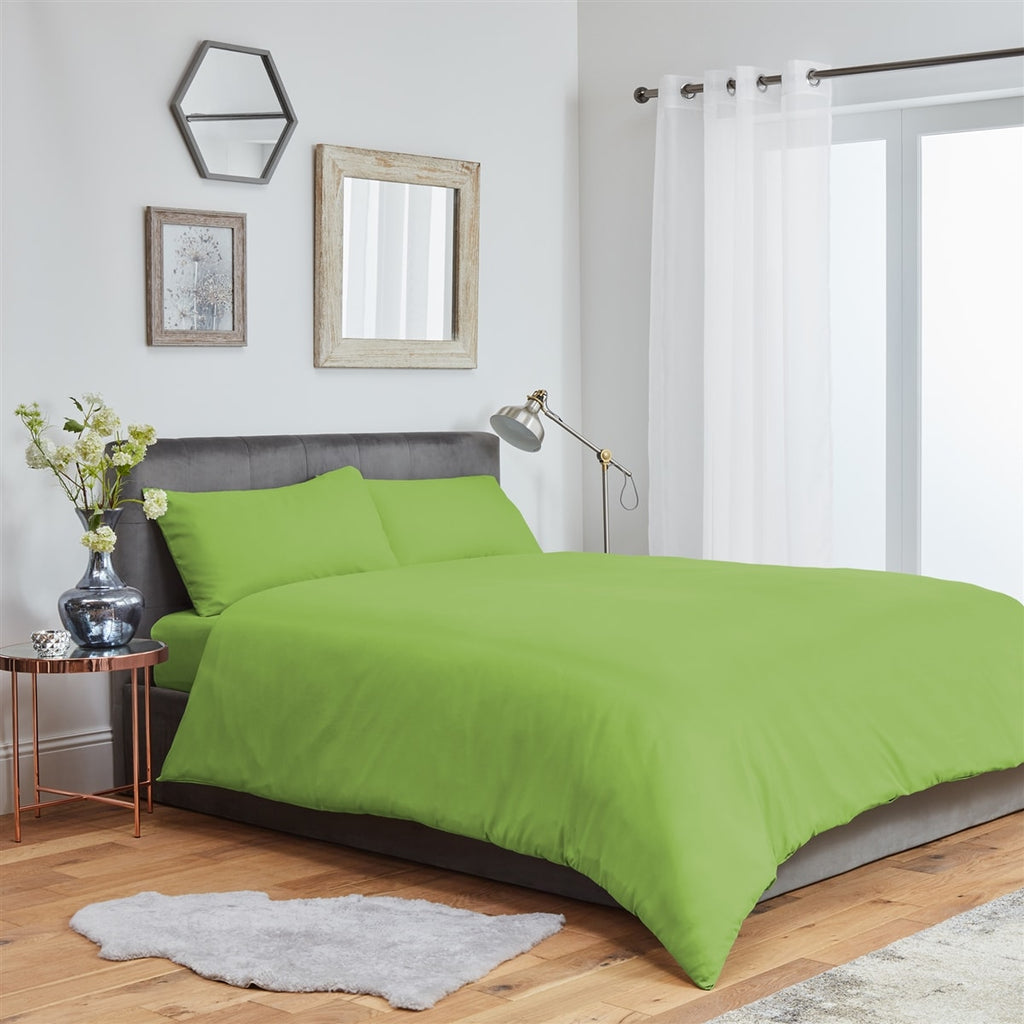 plain lime green duvet cover