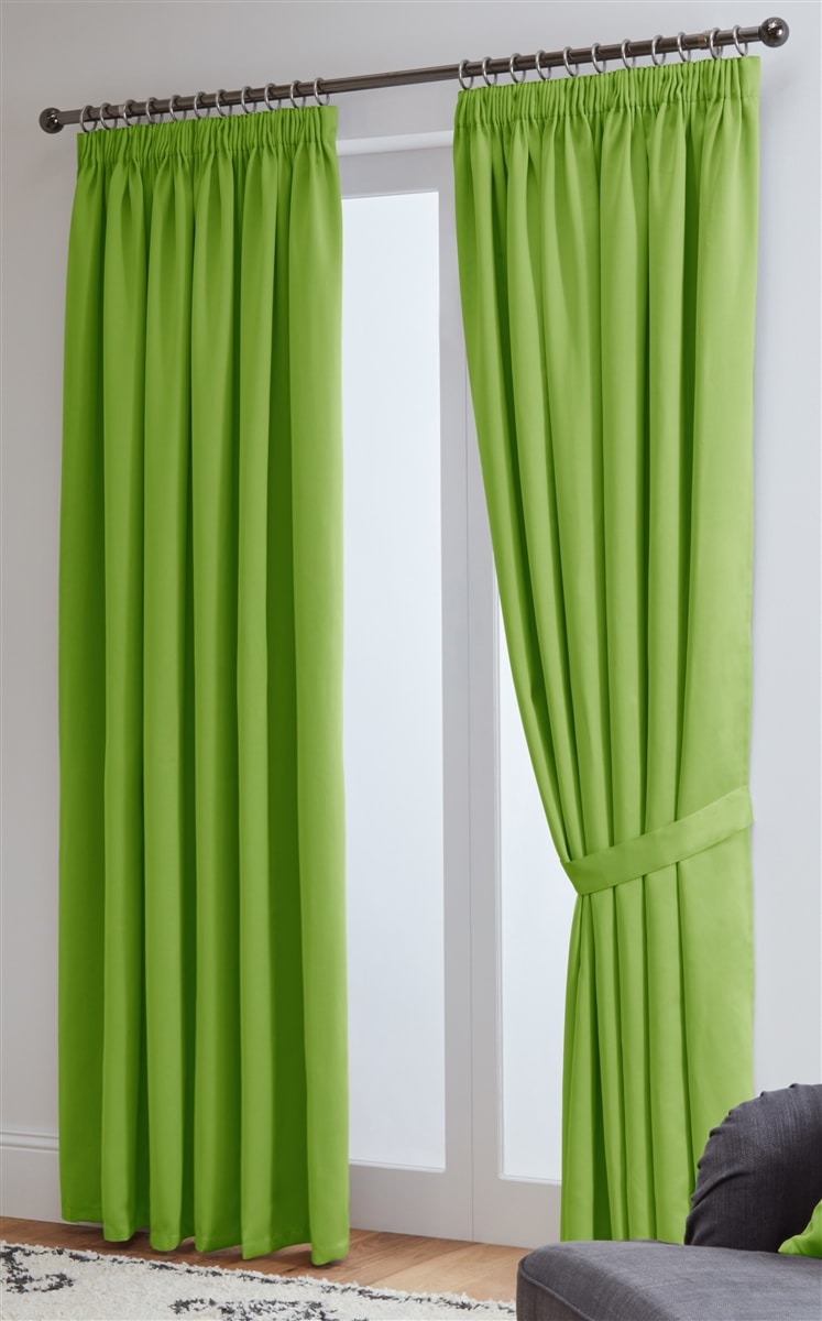 overstroming onderzeeër beddengoed Ready Made Curtains | Lime Thermal Blackout | Curtains Direct 2 U