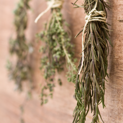 dried rosemary wrapped in twine