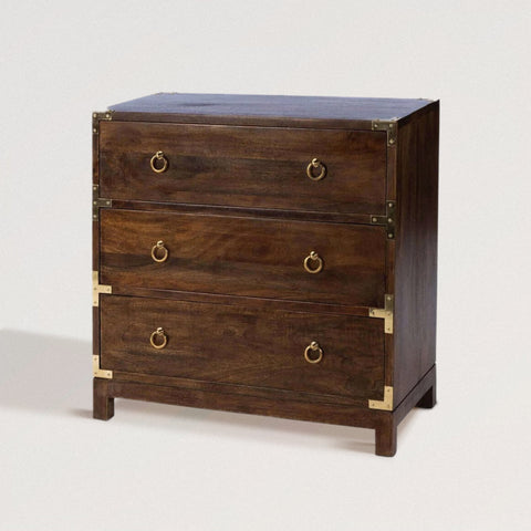 TOWNSHEND Campaign Chest in Chocolate Mango Wood - WOODEN SOUL