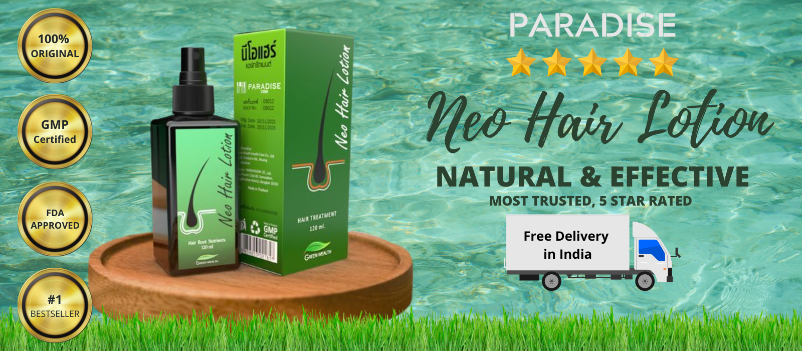 Neo Hair Lotion Green Wealth Made in Thailand 100 Original  Hair Root  Nutrients made by the Ancient Home Remedy Techniques and from the Deep  forests of Thailand