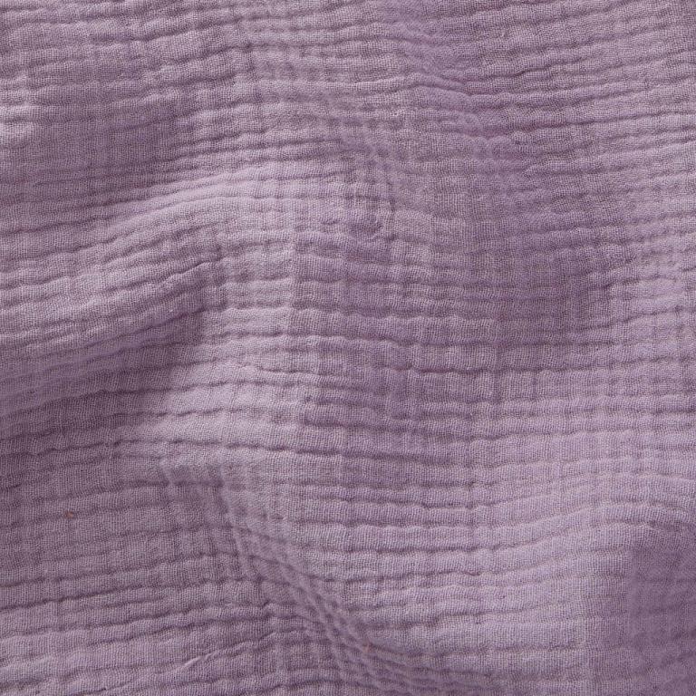 Double gaze de coton gaufrée unie Lilas 10 x 130 cm – Les tissus de Zaza