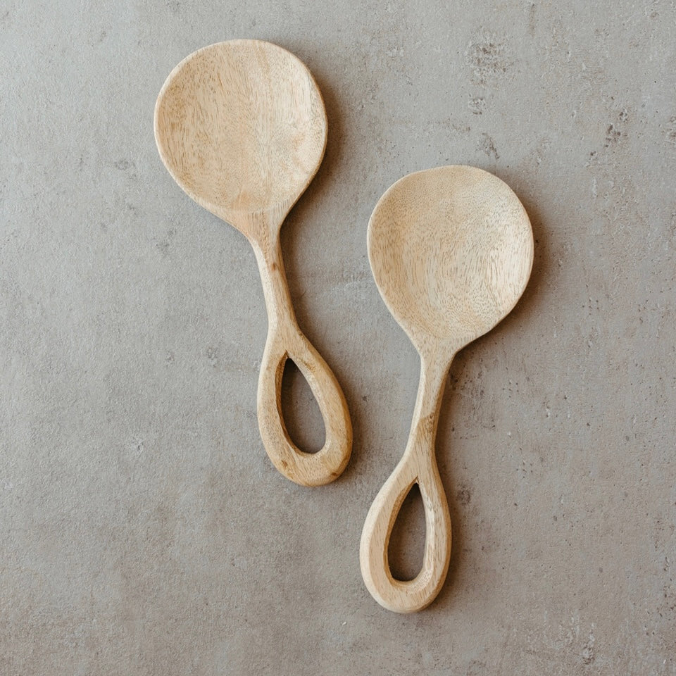 Bene Casa 2-piece wooden spoon set, wooden spatula & spoon