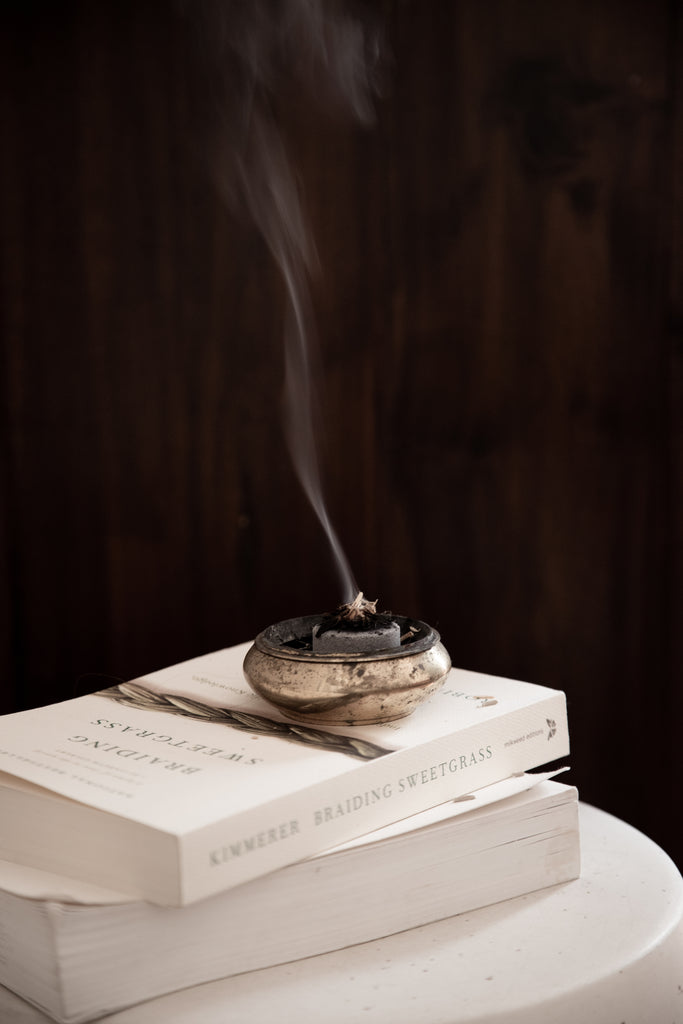 burning incense, reading, morning rituals