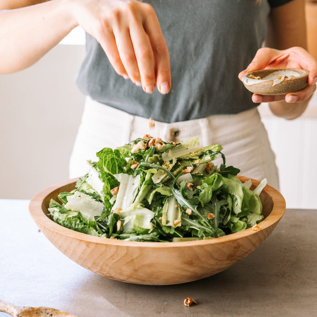 Individual Wood Salad Bowl Set of 4