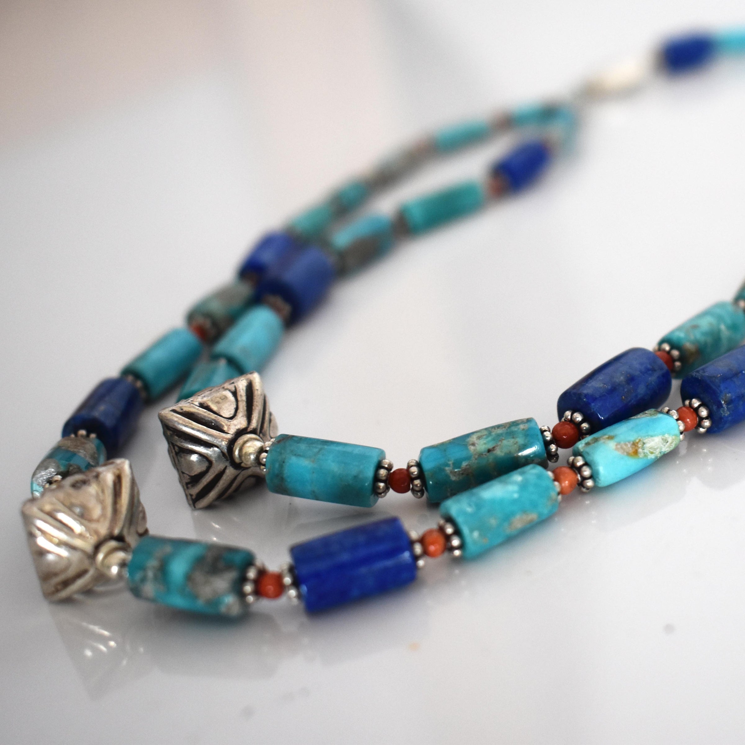 lapis bead necklace