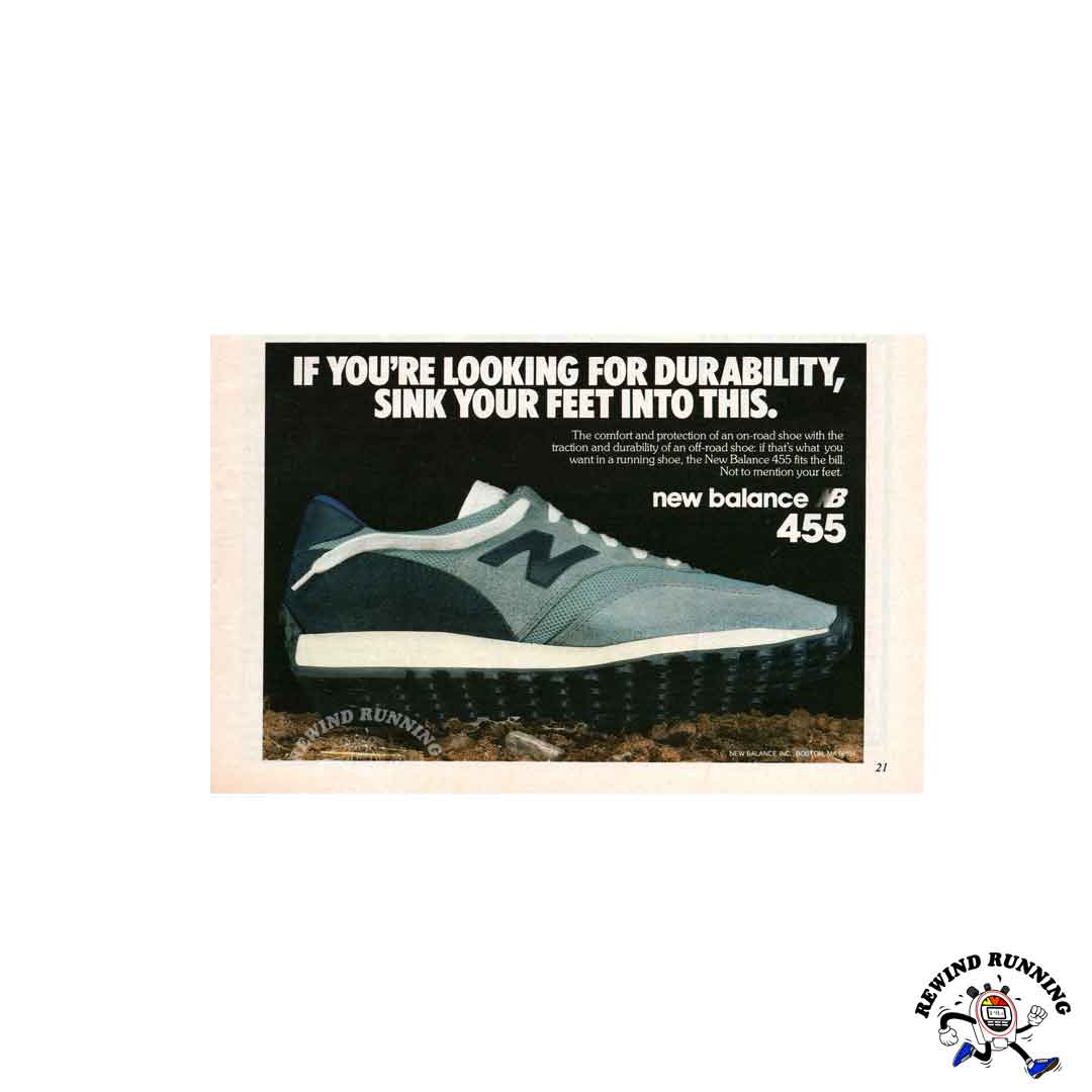 New Balance 455 running shoes 1980 vintage sneaker ad – Rewind Running™
