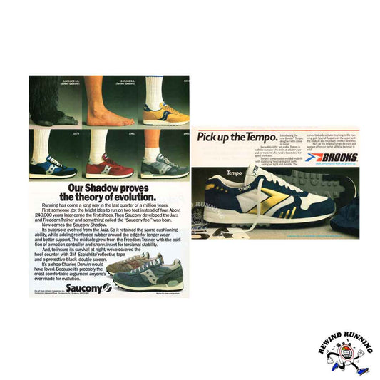 Saucony Silver Streak, TC-84 and Trainer 1980 vintage sneaker ad