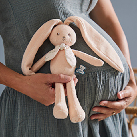 bunny doll and a pregnant woman cottonplanet.ie
