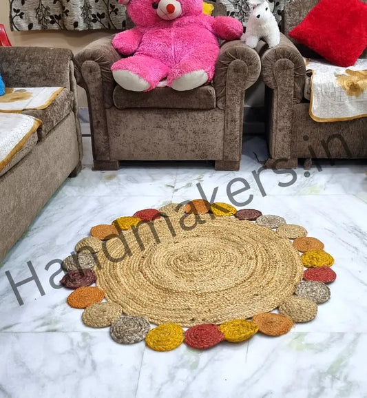 Multicolor Indian Home Decor Jute Rug Handmade Carpet at Rs 70/sq ft in  Jaipur