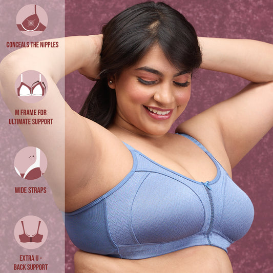 Buy Nykd by Nykaa Luxe Jacquard M-frame Bra - Nude Nyb232 online