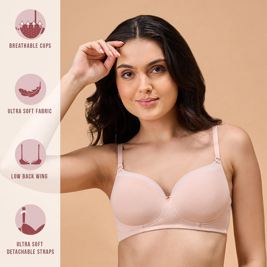 Buy NYKD By Nykaa Breathe Cotton Padded Wireless Transparent Back