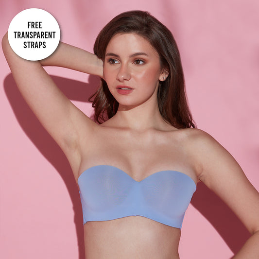 Nykd by Nykaa Breathe Cotton Padded Wireless Transparent Back Bra 3/4th  Coverage - Nude NYB007