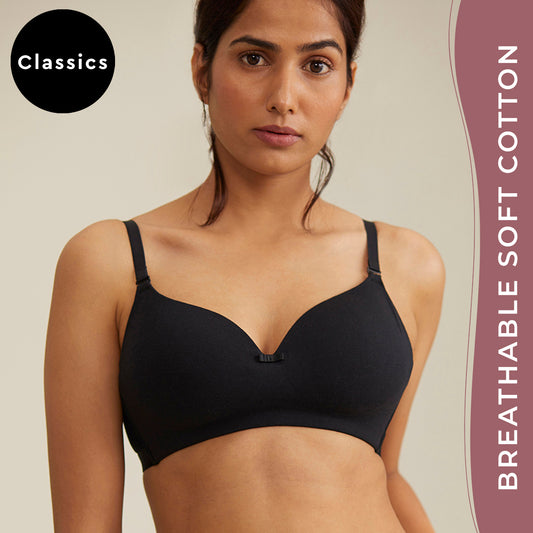 Buy Nykd by Nykaa Breathe Shine Padded Wired Push Up level - 2 Bra Demi  Coverage - Indigo NYB009 Online