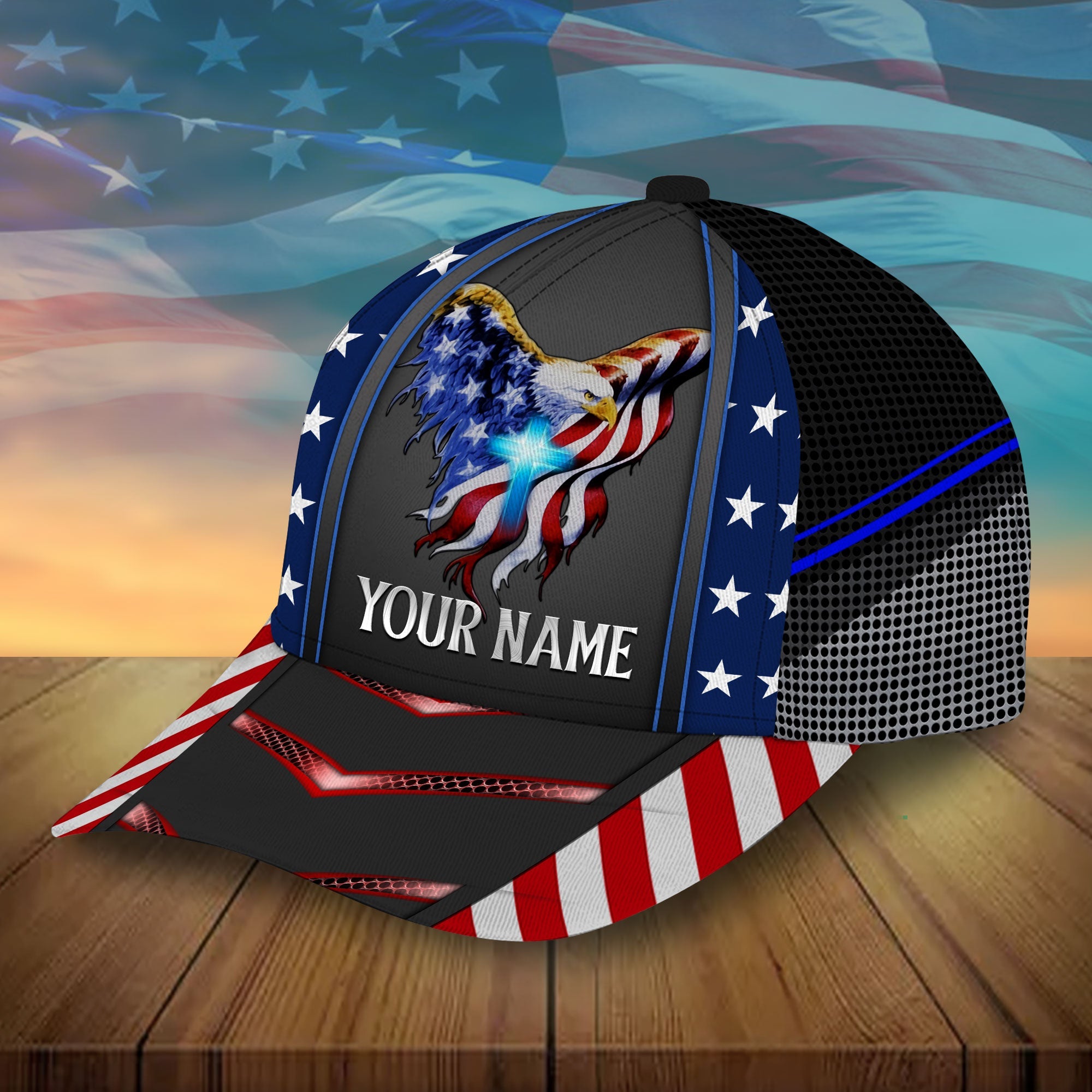 Premium American Eagle, American Pride Hats Personalized