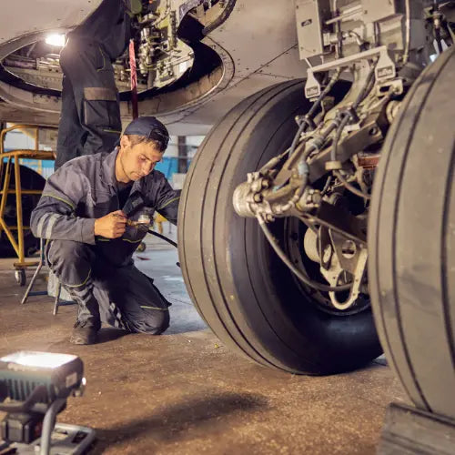 Aircraft Engineers Inspecting Landing Gear-InterTest