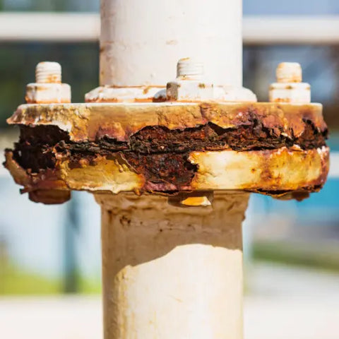 Corroded Pipe joint that requires visual inspection