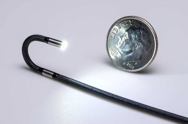 Aritculated Yateks 2.2 mm video borescope and dime