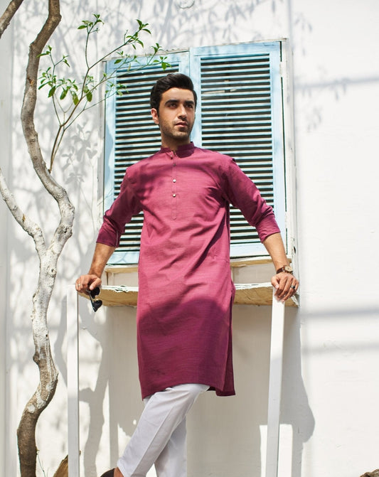 Off White Cotton Kurta Pajama for Men – Muraqsh