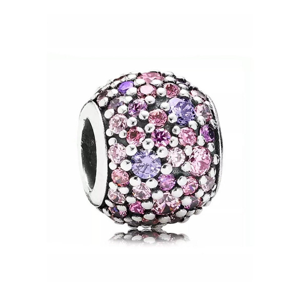 Productie Welvarend Tulpen 925 Sterling Silver - Purple and Pink Pavé Ball Charm- Fits Pandora Ch –  Findings On Meadow Lane