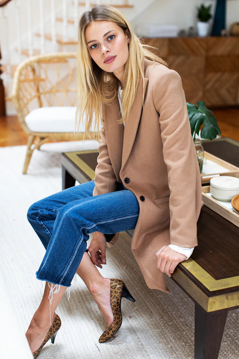 Tailored Coat (Camel Wool Cashmere)