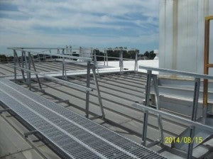 Unistrut Rooftop Walkway Standing Seam Roof