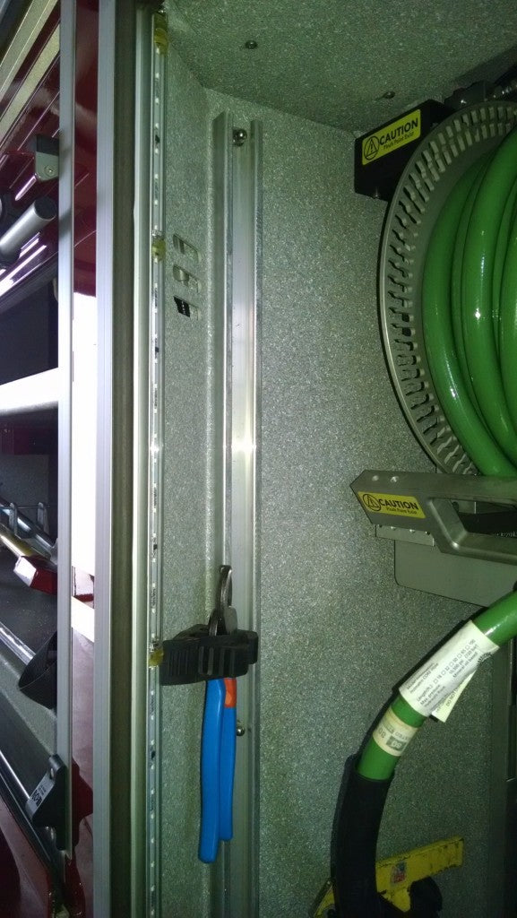 fire truck storage compartment unistrut