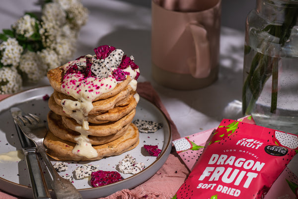 vegan dragon fruit pancakes