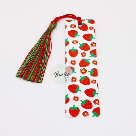 Strawberry Bookmark With Tassel