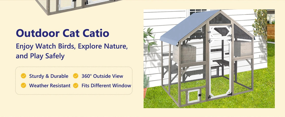 Spacious walk-in enclosure offers room for climbing and play