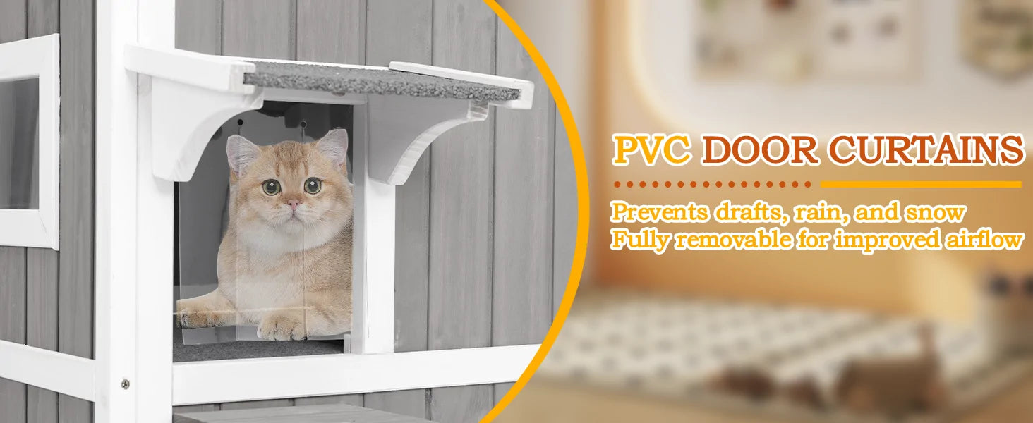 Summer use: breathable wooden cat shelter for outdoor cats