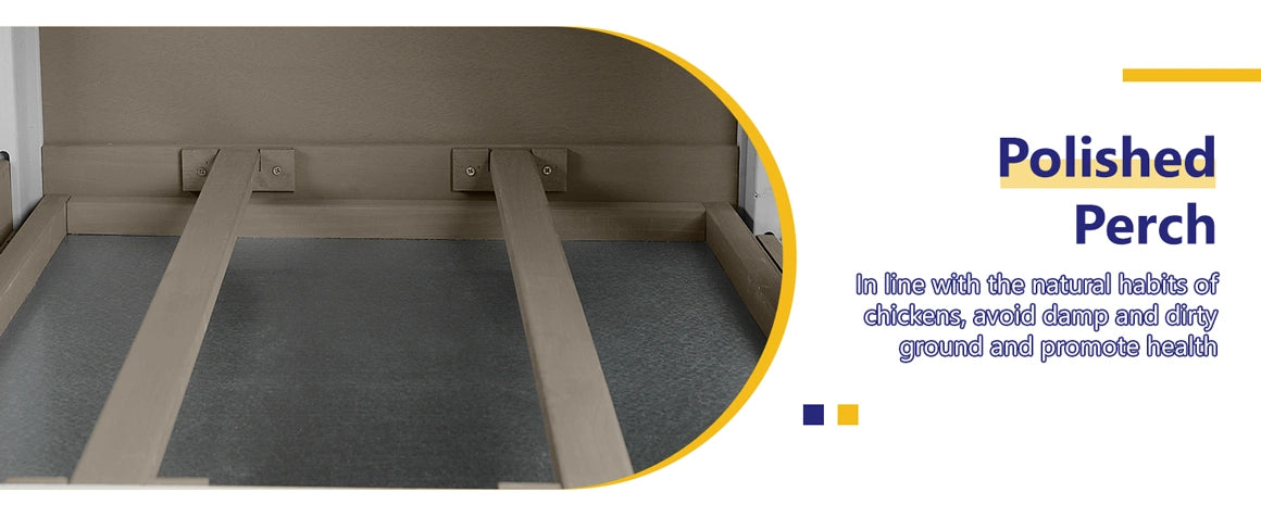 Open run area with secure galvanized mesh for protection