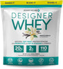 Designer Whey Natural 100% Whey Protein Powder with Probiotics, Fiber, and Key B-Vitamins for Energy, Gluten-Free, Non-Gmo, French Vanilla ,4 Lb