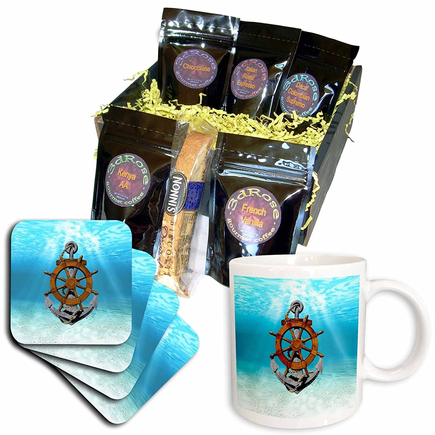 for My Captain a Ship Anchor and Helm If You Love to Go... - Coffee Gift  Baskets (Cgb_351348_1)