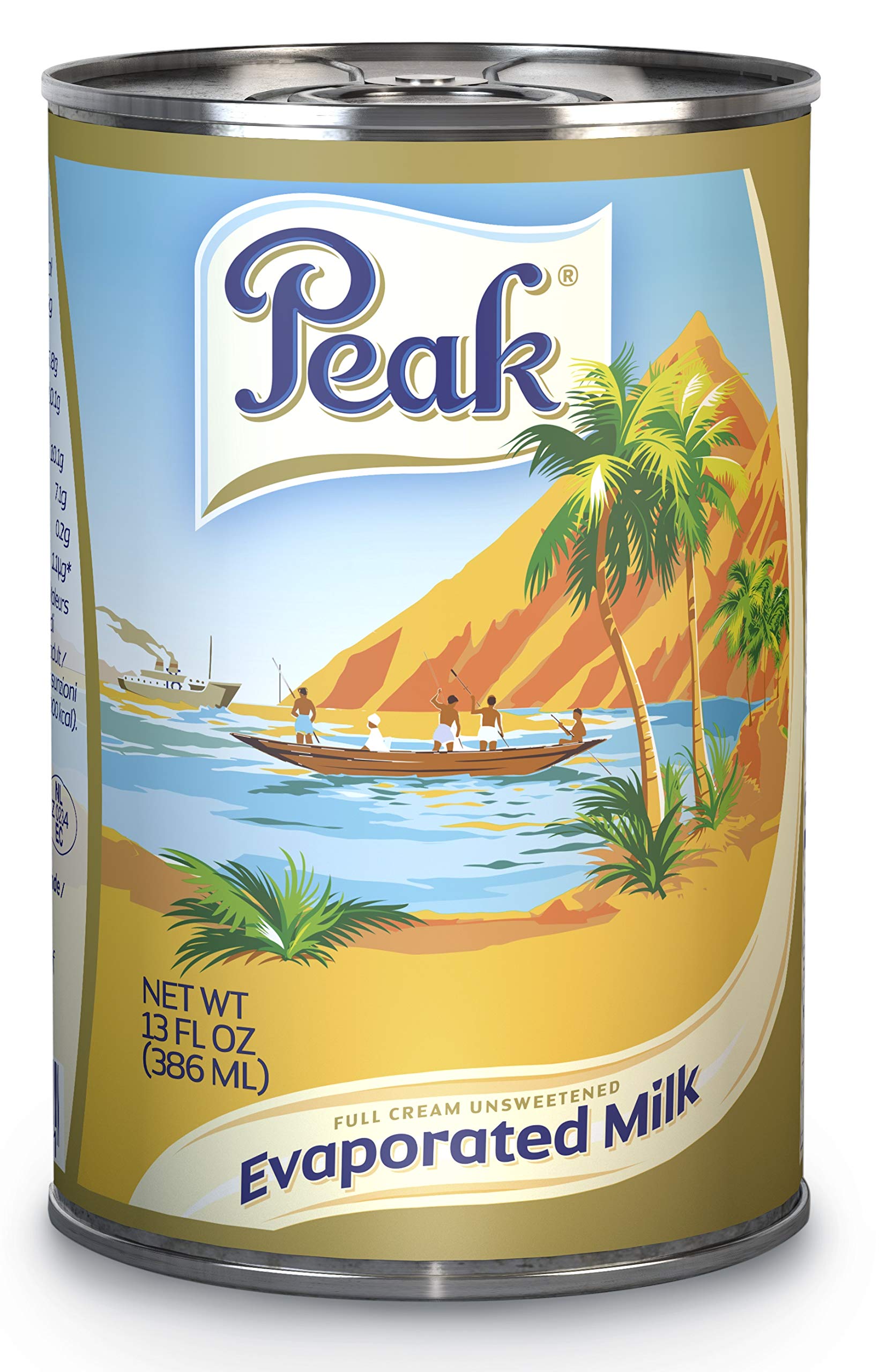 Peak Evaporated Full Cream Milk, 13 Fl. Oz. (Pack Of 4)