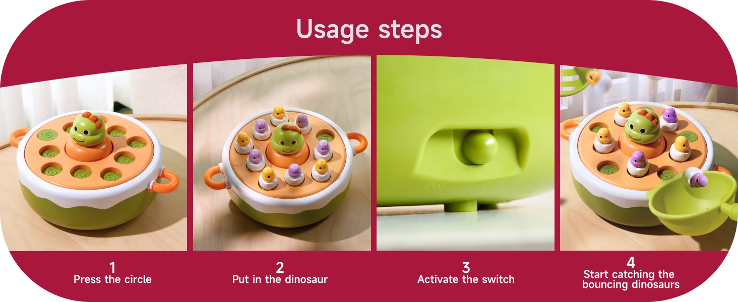 4-in-1 Dinosaur Educational Toy Usage ssteps