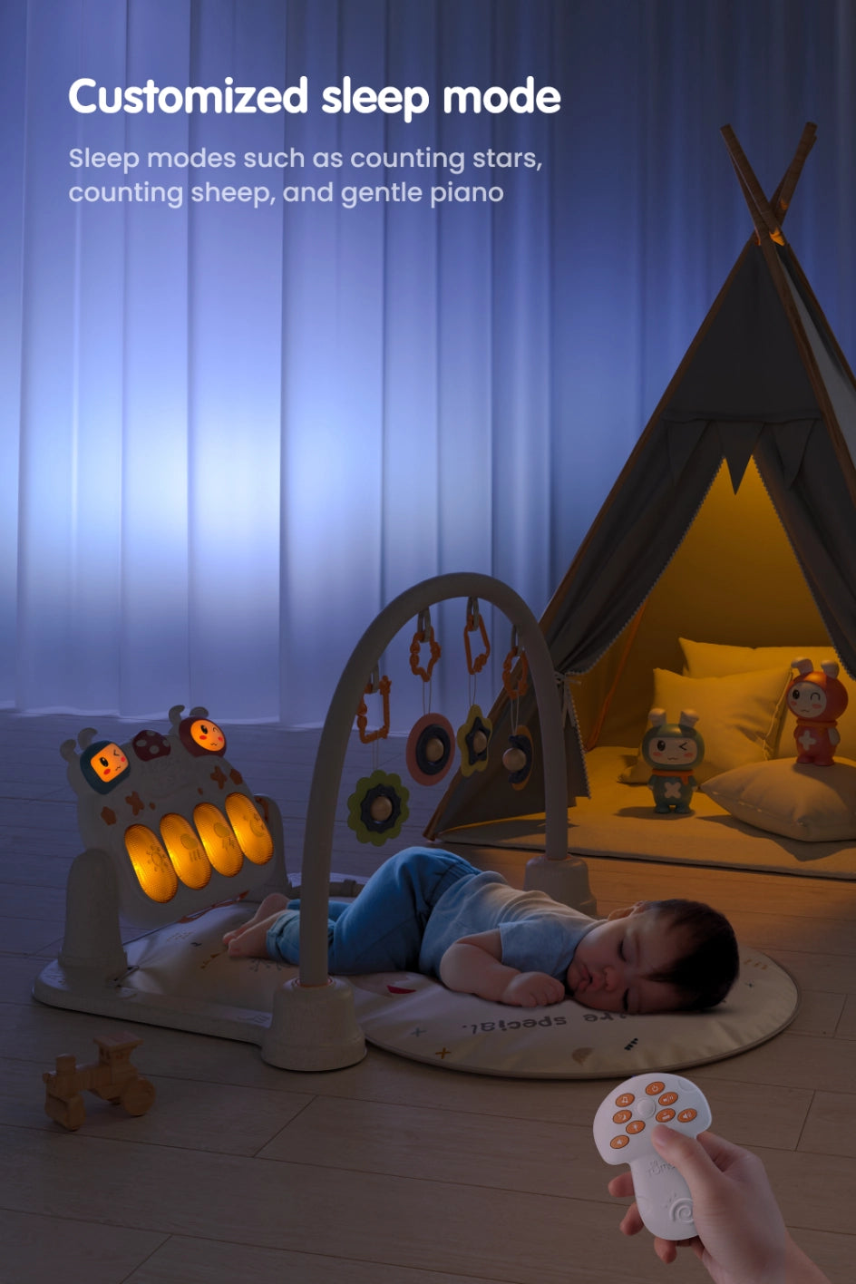 Baby Fitness Activity Playmat customized sleep modes