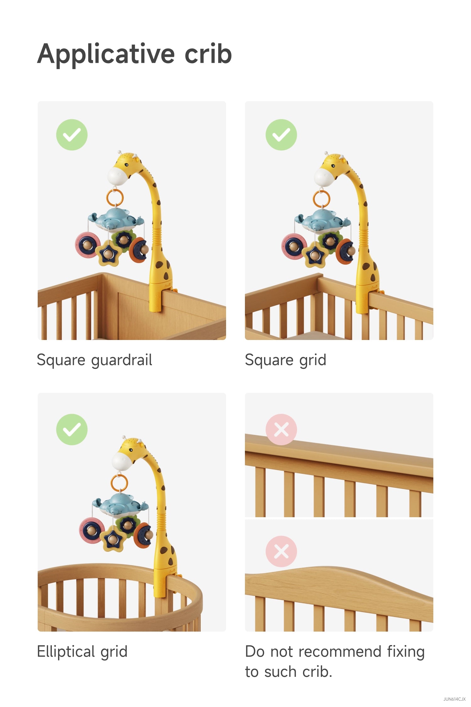 Baby Giraffe Toy applicative crib